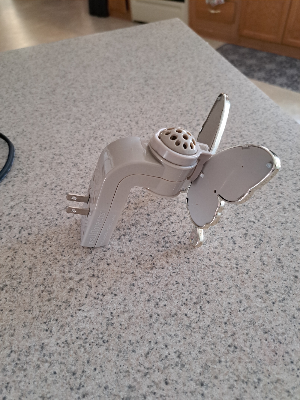 Bath & Body Works Silver Trim White Butterfly Plug-In Fragrance Holder